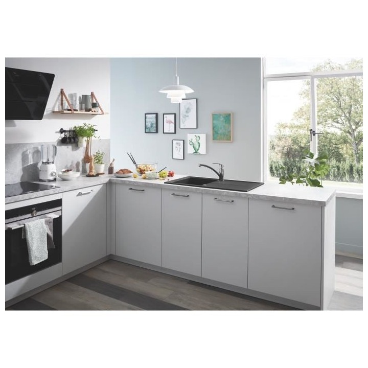 GROHE Evier composite avec égouttoir K400 860 x 500 mm Noir Granite 3