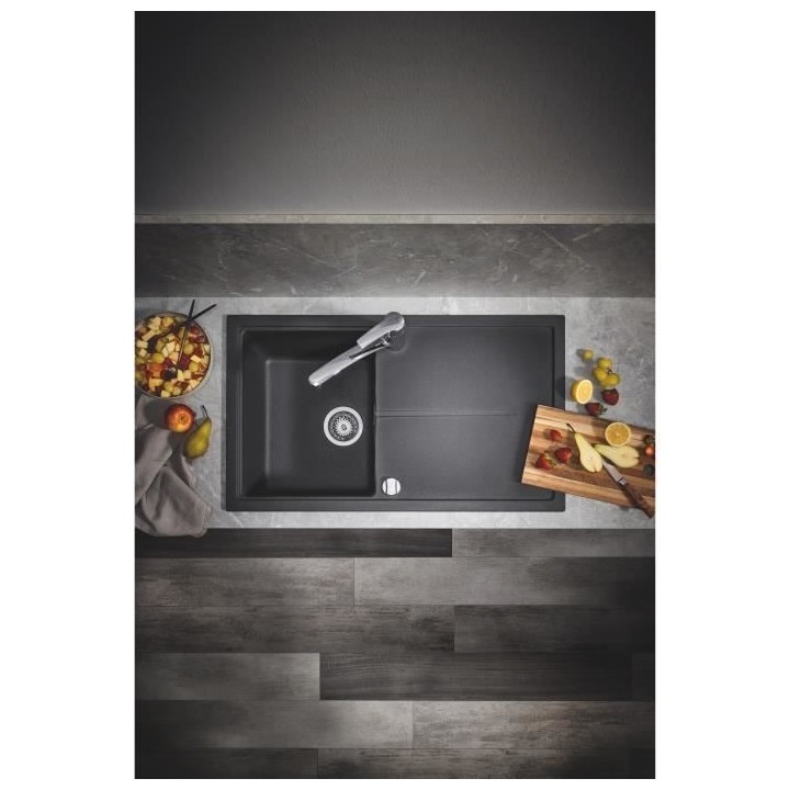 GROHE Evier composite avec égouttoir K400 860 x 500 mm Noir Granite 3