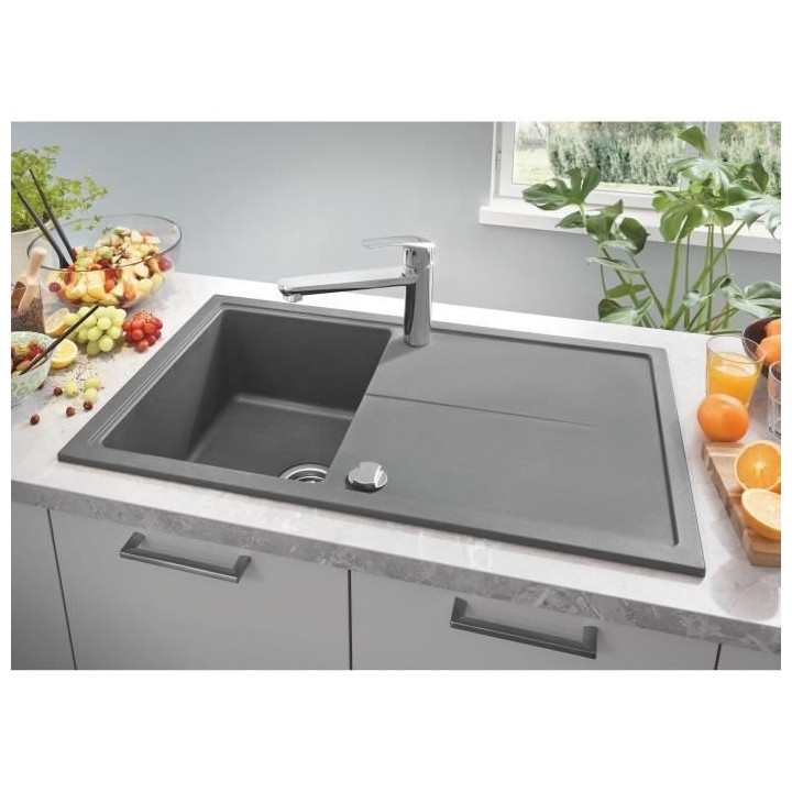 GROHE Evier composite avec égouttoir K400 860 x 500 mm Gris granite 3