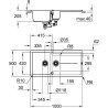 GROHE Evier composite avec égouttoir K400 1000 x 500 mm Gris granite 31642AT0