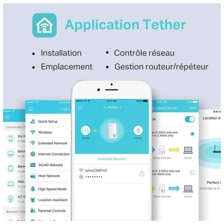 Répéteur WiFi - TP-LINK - Amplificateur WiFi N300 - WiFi Extender, W