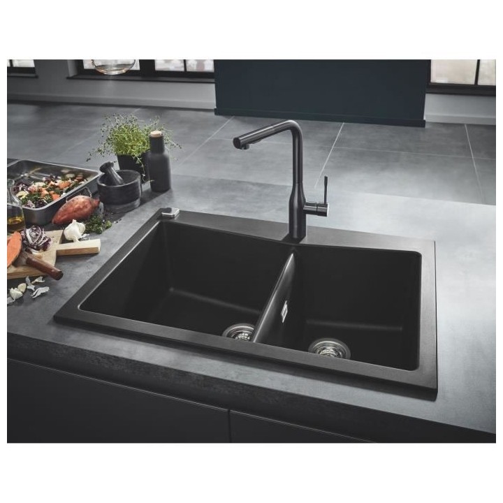 GROHE Évier en composite K700 31657AP0 - A encastrer - 2 bacs - sans