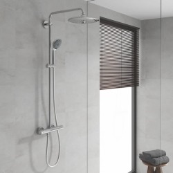 GROHE Pommeau de douche Vitalio Joy 110, 3 jets, douchette diametre 110mm, technologie anti-brulûre et a économie d'eau, 27319