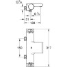 GROHE Mitigeur thermostatique Bain/Douche ½ Grohtherm 2000 34484001 - Jet cascade- Limiteur de température - Economie d'eau -C