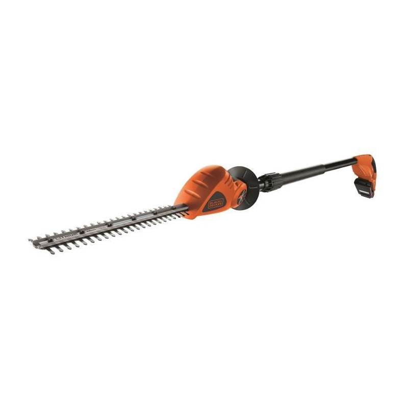 BLACK+DECKER Taille-Haie Longue Portée 43 cm 18V 2 Ah GTC1843L20-QW - Lames Affutées Au Diamant