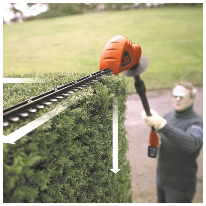 BLACK+DECKER Taille-Haie Longue Portée 43 cm 18V 2 Ah GTC1843L20-QW -