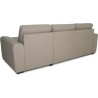 Canapé d'angle convertible réversible 4 places - Tissu beige - L 244 x P 151 x H 90 - HAMILTON - Fabriqué en Ukraine