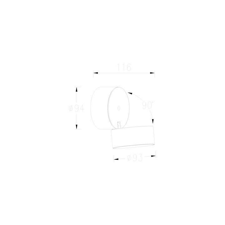 LUTEC - Applique extérieur - Aluminium -4000K - Gris