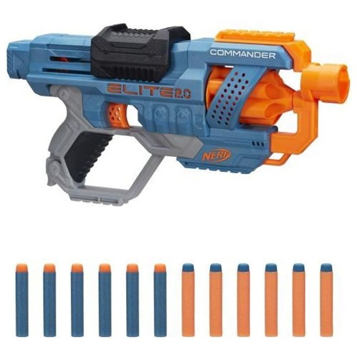 NERF - Elite 2.0 - Blaster Commander RC -6 - 12 fléchettes NERF - Eli
