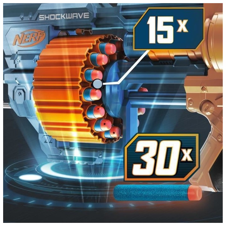 NERF - Elite 2.0 - Blaster Commander RC -6 - 12 fléchettes NERF - Eli