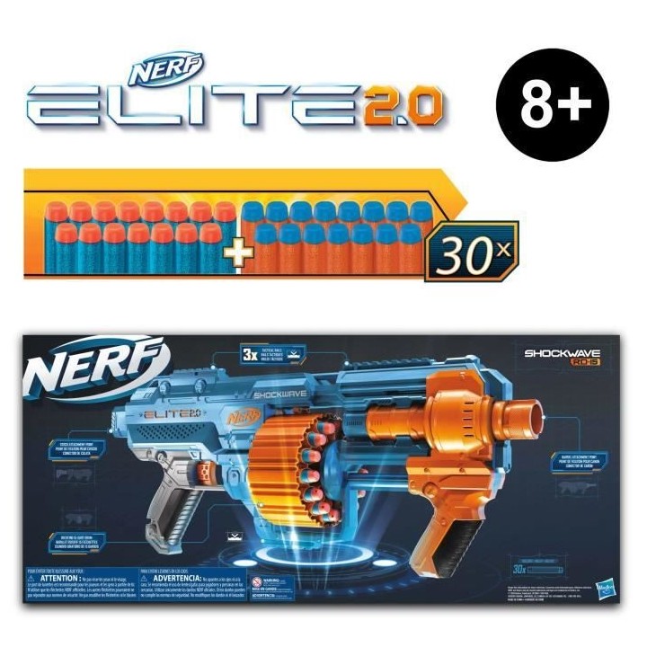 NERF - Elite 2.0 - Blaster Commander RC -6 - 12 fléchettes NERF - Eli