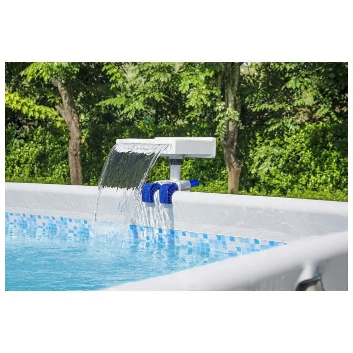 BESTWAY Fontaine cascade Flowclear™ pour piscine hors sol, avec LED