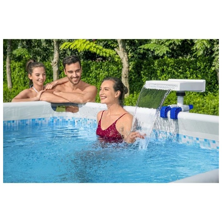 BESTWAY Fontaine cascade Flowclear™ pour piscine hors sol, avec LED