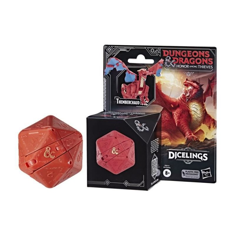 Figurine de collection Themberchaud convertible en d20 géant, monstre-dé Dicelings D&D, Dungeons & Dragons L'honneur des voleu