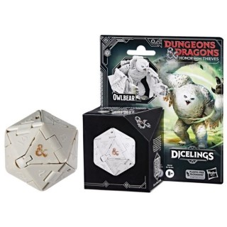 Figurine de collection ours-hibou blanc convertible en d20 géant, mon
