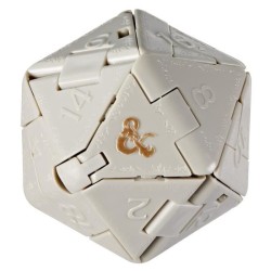 Figurine de collection ours-hibou blanc convertible en d20 géant, monstre-dé Dicelings D&D, Dungeons & Dragons L'Honneur des v