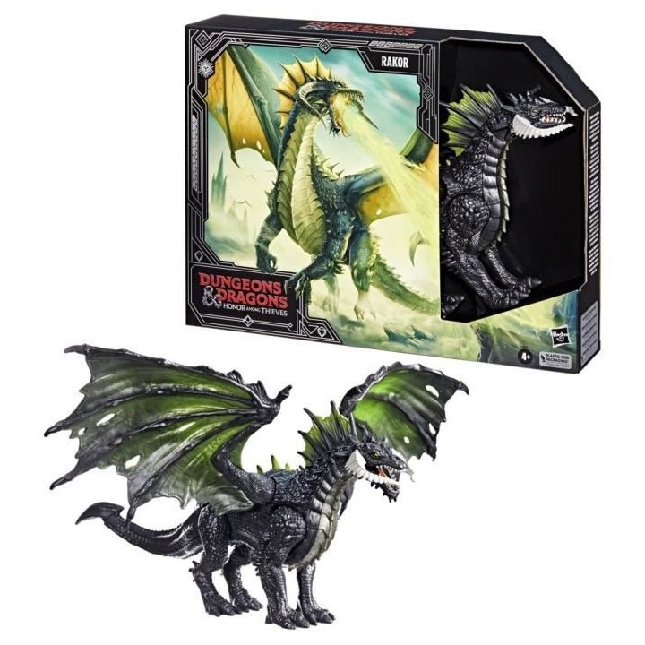 Dungeons & Dragons, figurine articulée de 28 cm du dragon noir Rakor