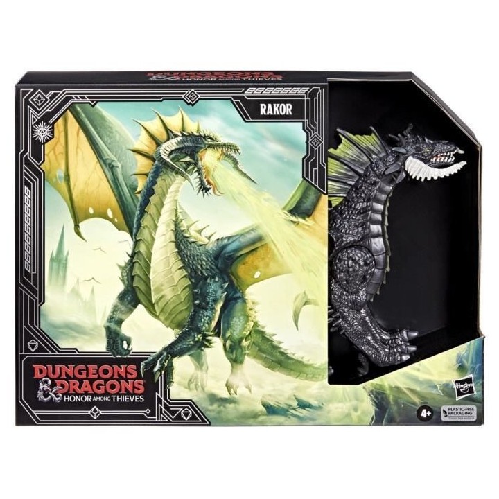 Dungeons & Dragons, figurine articulée de 28 cm du dragon noir Rakor