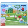 Peppa Pig, coffret Peppa va au zoo, 2 figurines de 7,5 cm et 6 accessoires thématiques, jouet préscolaire pour enfants, des