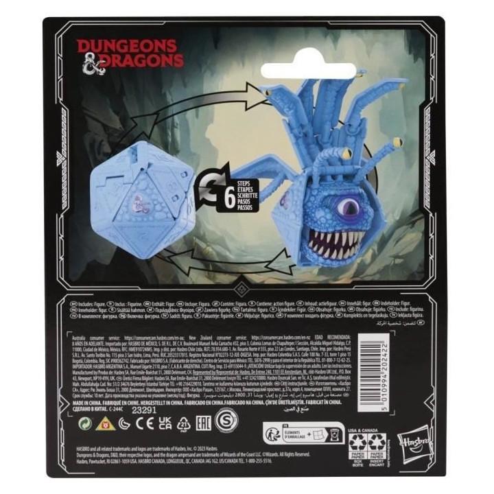 Figurine de collection tyrannoeil bleu convertible en d20 géant, mons
