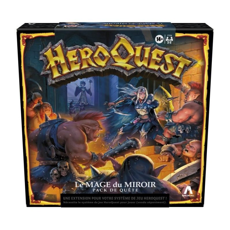 HeroQuest Pack de quete Le mage du miroir - jeu de rôle - jeu de plateau - systeme de jeu HeroQuest requis - Avalon Hill