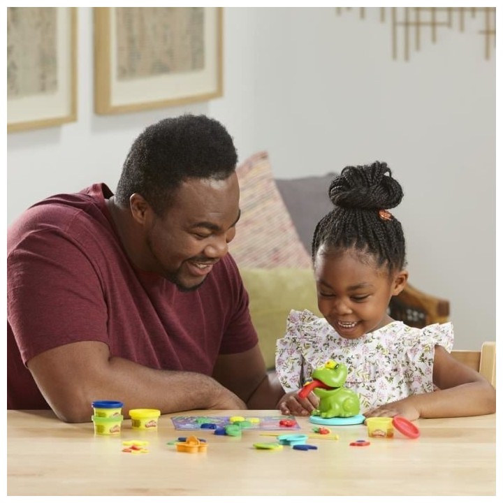 Play-Doh classique La grenouille des couleurs - 4 pots de pâte a mod