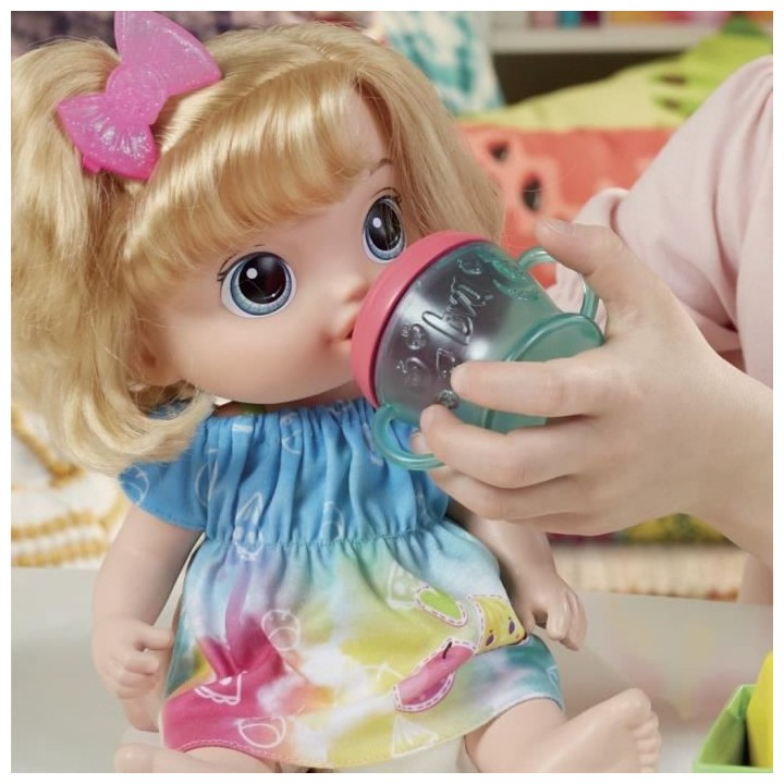 Baby Alive, coffret poupée Boissons fruitées, pomme, presse-agrumes