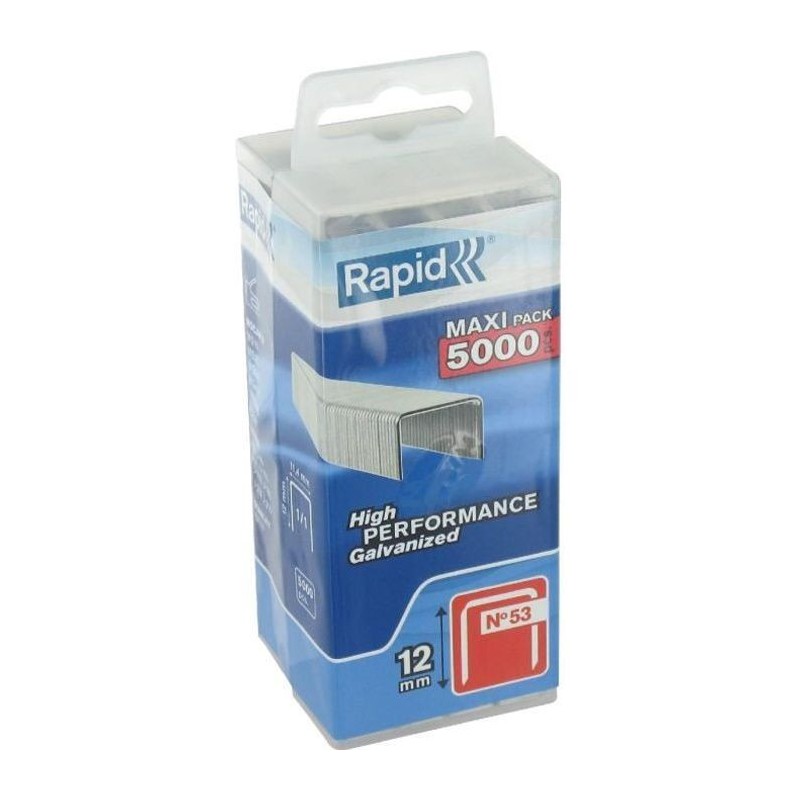 RAPID 5000 agrafes n°53 Rapid Agraf 12mm