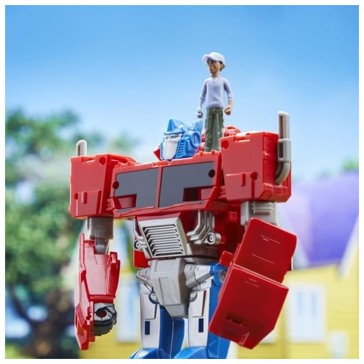 Transformers EarthSpark, figurine Spin Changer Optimus Prime de 20 cm