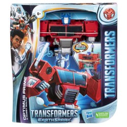 Transformers EarthSpark, figurine Spin Changer Optimus Prime de 20 cm avec figurine Robby Malto de 5 cm, des 6 ans