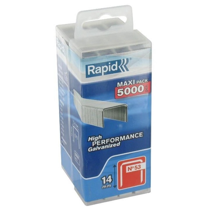 RAPID 5000 agrafes n°53 Rapid Agraf 14mm