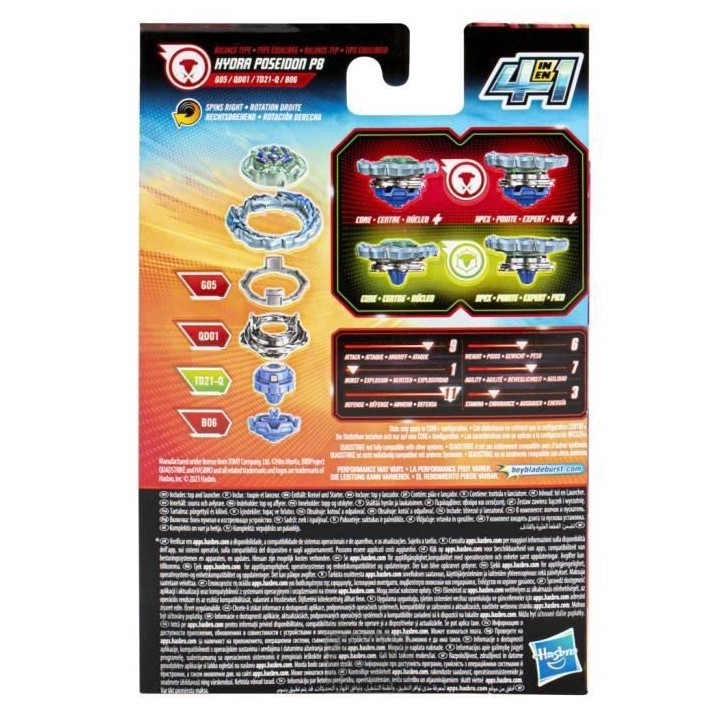 Beyblade Burst QuadStrike Starter Pack Hydra Poseidon