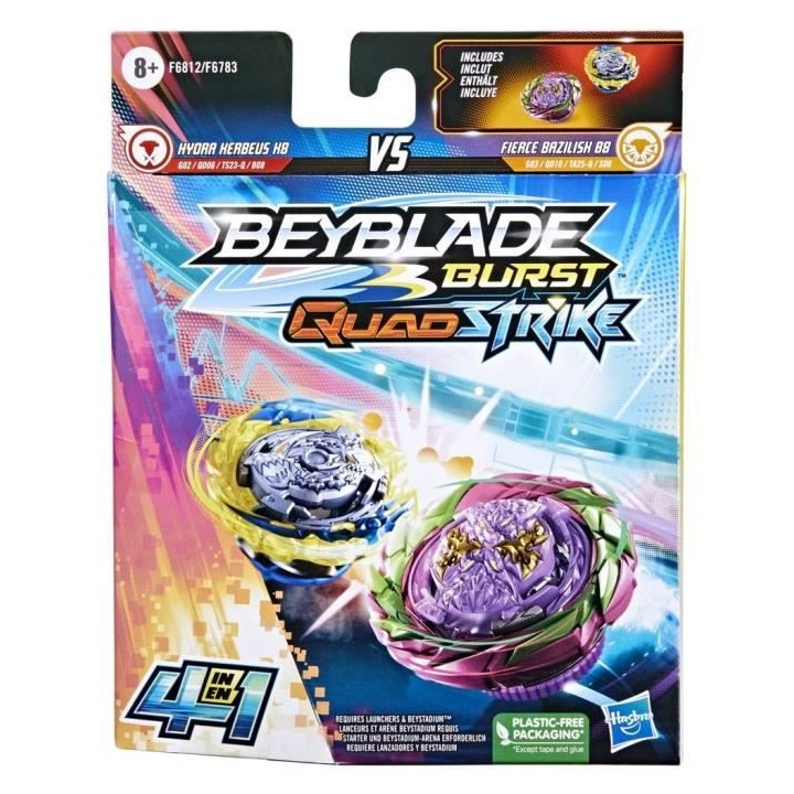 Beyblade Burst QuadStrike Dual Pack Fierce Bazilisk et Hydra Kerbeus