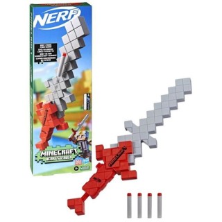 NERF Minecraft Sox Foil - Epée lance-fléchettes, inclut 4 fléchette