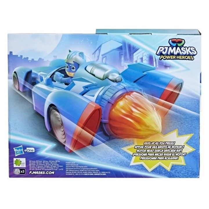 Pyjamasques La Ronde des Héros Vroomerang, véhicule avec sons et lum