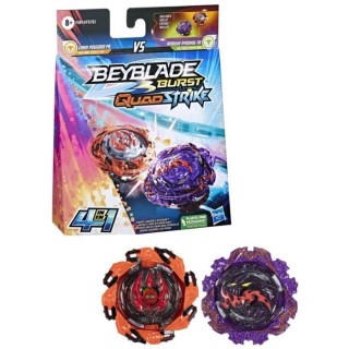 Beyblade Burst QuadStrike Dual Pack Ambush Nyddhog et Chain Poseidon