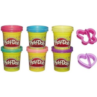 PLAY-DOH - Pâte a Paillettes - 6 Pots de 56 g de pâte PLAY-DOH - a