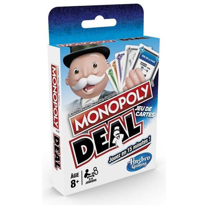 MONOPOLY - Deal - Jeu de societe de Voyage - Jeu de cartes