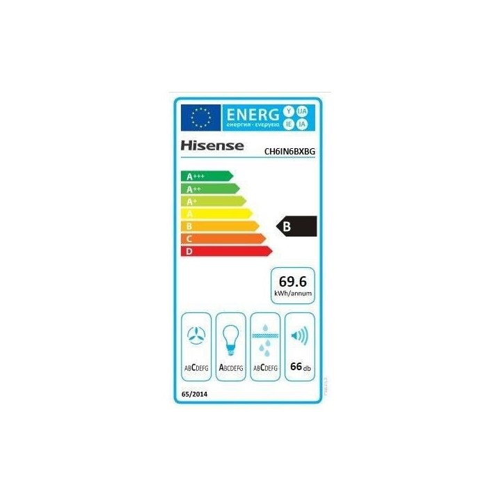 Hotte inclinée HISENSE CH6IN6BXBG - 60 cm