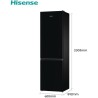 Réfrigérateur Combiné HISENSE RB434N4ABF - 331 L – L59,5cm x H200,3 cm- Noir – Made in EU