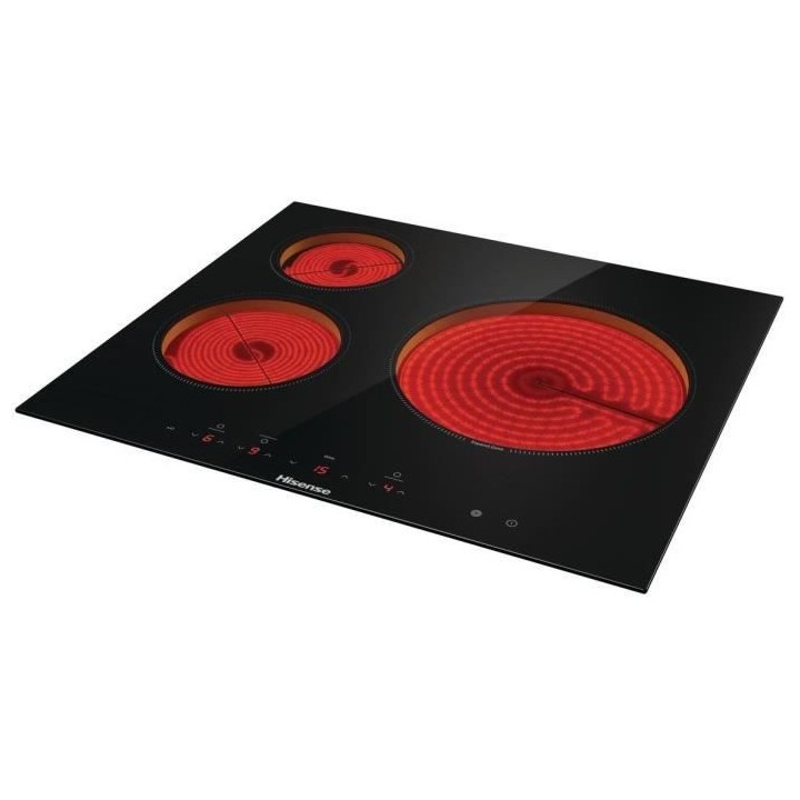 Table de cuisson vitrocéramique HISENSE - 3 foyers dont une zone de c