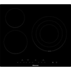 Table de cuisson vitrocéramique HISENSE - 3 foyers dont une zone de cuisson de 29,5cm - E6322C