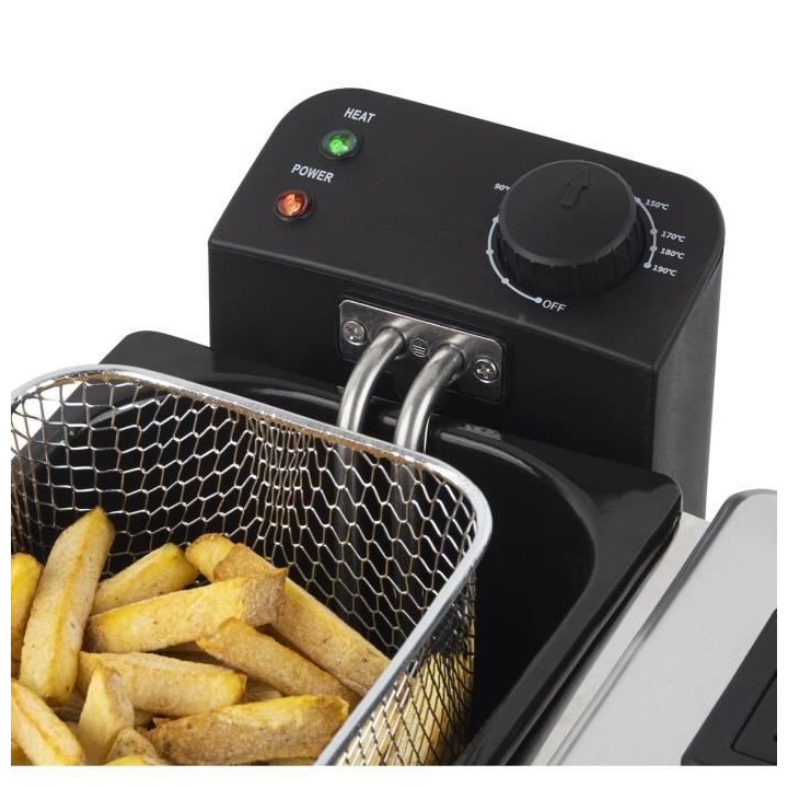 HKoeNIG DFX600 - Friteuse double bac 2x3L - 3600W - 2 thermostats ind