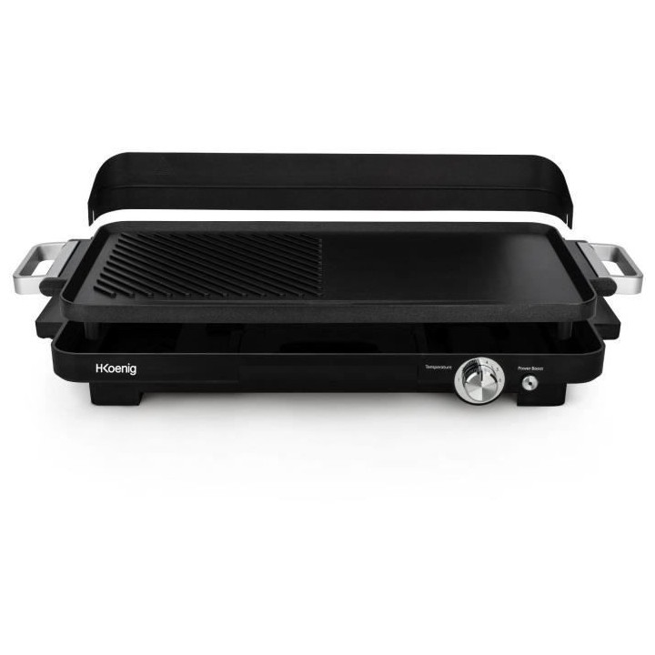 HKoeNIG GRX330 - Plancha double zones - 50x25cm - 1800W - Revetement a