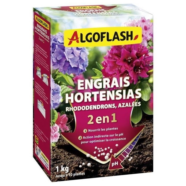 Engrais Hortensias, Rhododendrons et Azalées - ALGOFLASH NATURASOL -
