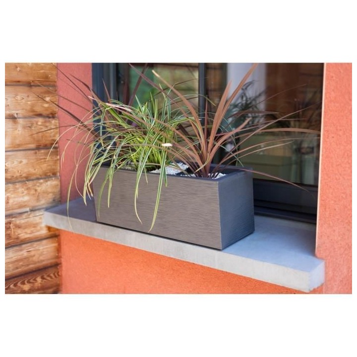 EDA PLASTIQUE Balconniere Graphit Up - 25 L - 59 x 19,5 x 22,8 cm - Gr