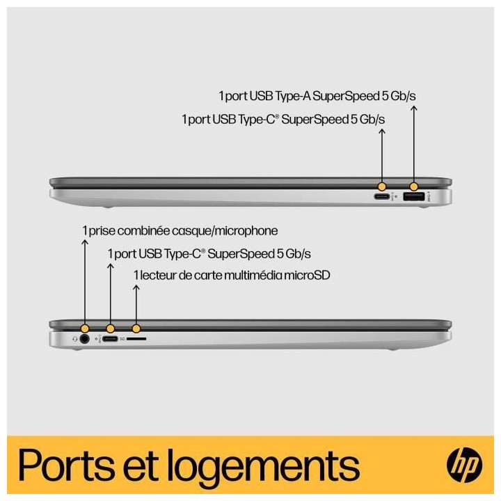 PC Portable HP Chromebook 15a-na0012nf - 15,6 FHD - Celeron N4500 - RA