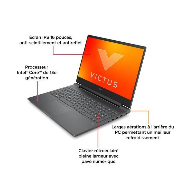 PC Portable Gaming HP Victus 16-r0024nf - 16,1 FHD 144Hz - Core i5-135