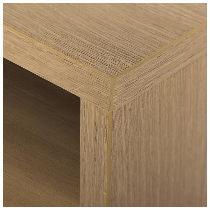 Bibliotheque Décor chene et vert - Pieds en bois massif - L 80 x P 25