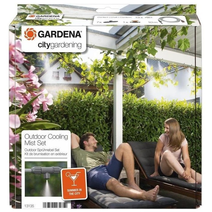 GARDENA Kit brumisateur pour terrasses et balcons – Installation fac